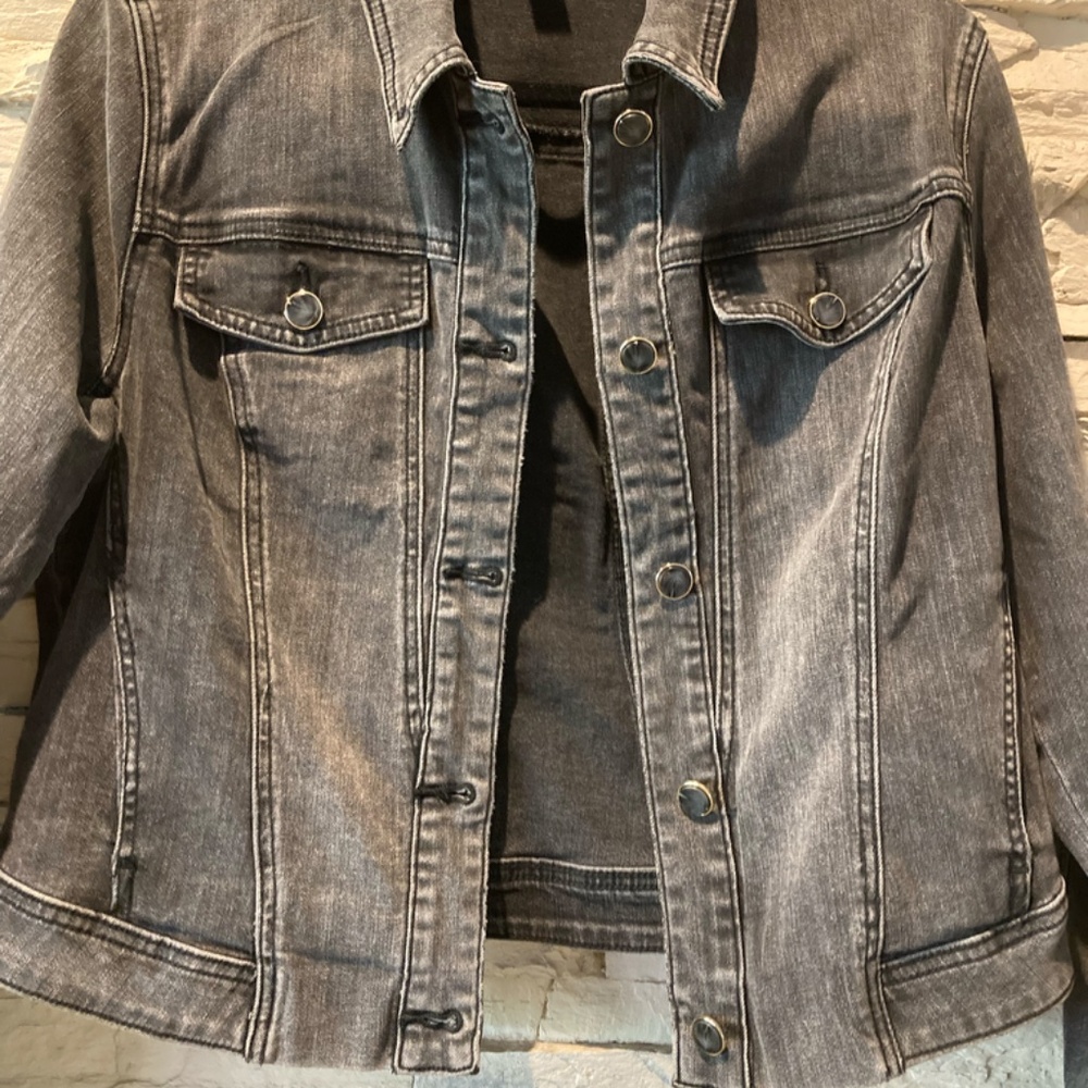 Tribal Black Denim Jacket